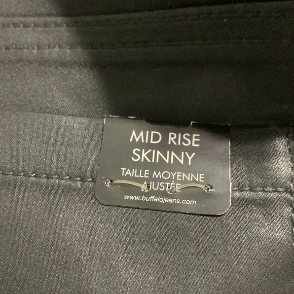 Buffalo David Bitton Mid Rise Faith Black Wax Skinny Jeans - Picture 14 of 15